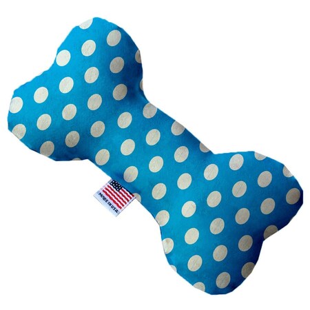 Mirage Pet Products Aqua Blue Swiss Dots 10 in. Bone Dog Toy 1243-TYBN10
